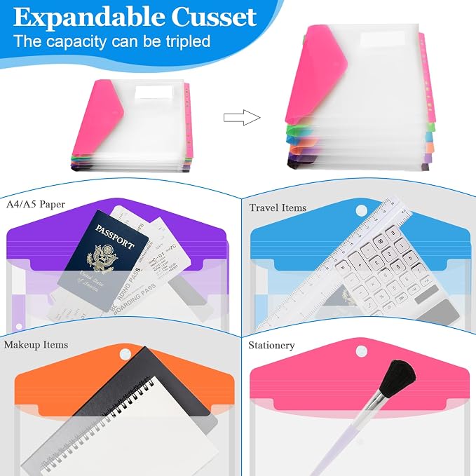 36 Pack Binder Folders with Pockets 11 Holes Expandable Dividers - Image 4