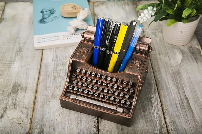 Retro Typewriter Pen Holder Desk Organizers - Image 5