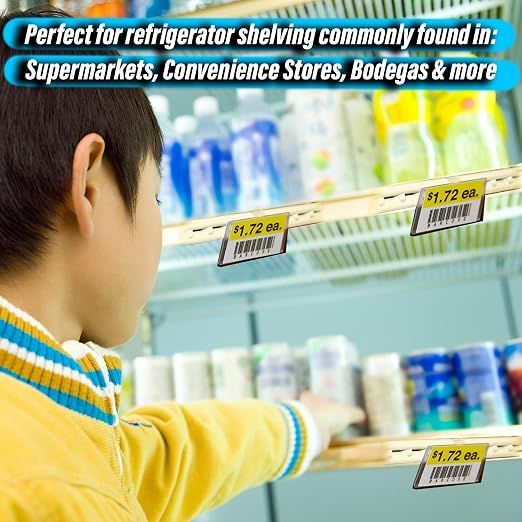 2.25" L x 1.25" H Plastic Cooler/Refrigerator UPC Label Holder Clip Organizer - Image 3