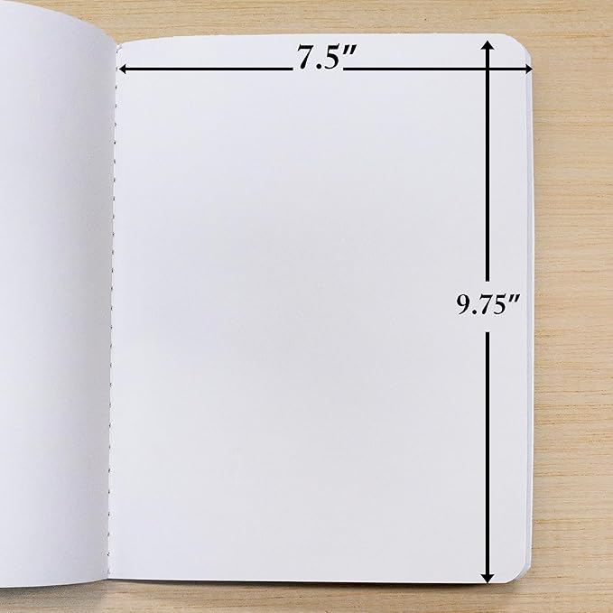 BAZIC Composition Book Blue Marble Unruled Ruled 100 Sheet Notebook, Blank Page Journal Comp Notebooks for School, 2-Pack-DeskLoop Office