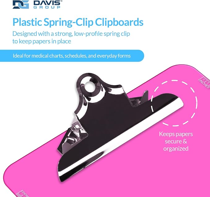 Pack of 6 Plastic Clipboards - Image 2