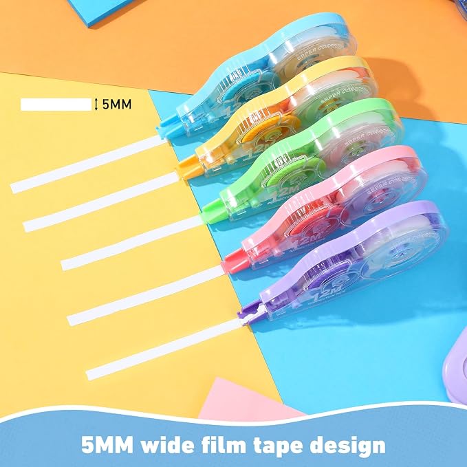 AmazingSpark 100 Pcs Correction Tape Bulk 39.4 ft White Wrong out - Image 4