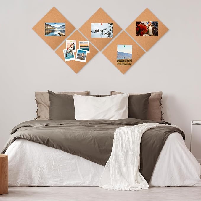 Kosiz 10 Pack Cork Board Square 12" x 12", 1/4" Thick Cork Board Tiles Bulk - Image 6
