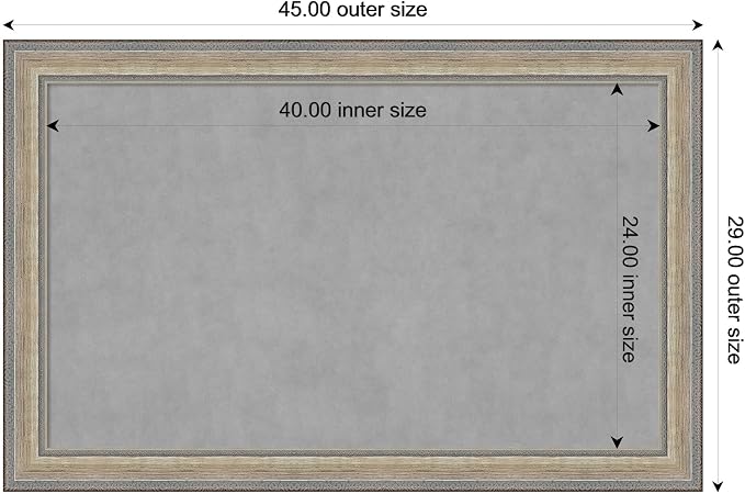 Amanti Art Silver Framed Magnetic Board 29x45 Large Vision Board - Image 3