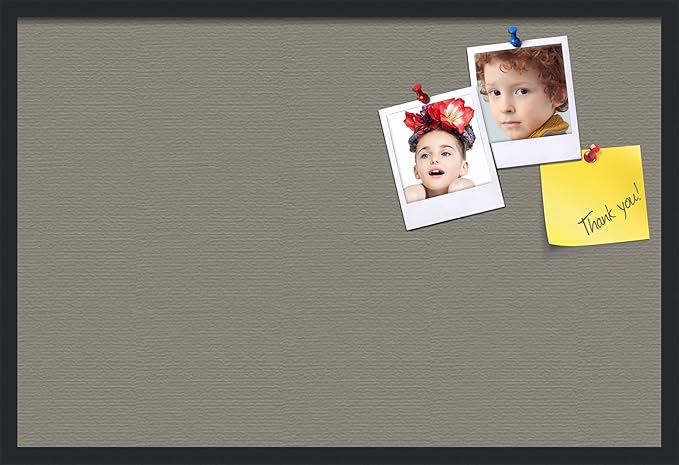 PinPix 36x24 Inch Cork Bulletin Board. This Decorative Framed Pin Board Comes with Pewter Design and a Satin Black Frame. Ideal for Home Office Decor or Message Board (PinPix-1812)-DeskLoop Office