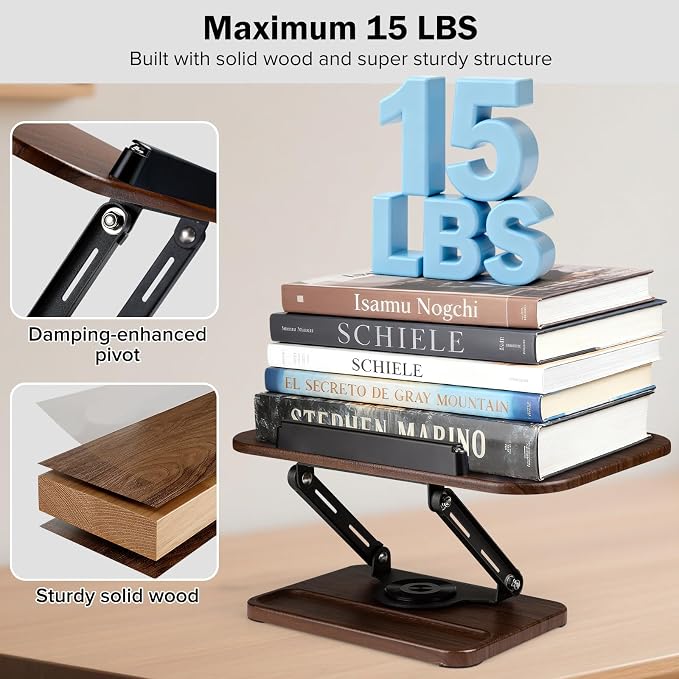 Book Stand with Light & Storage, Book Holders - Image 5