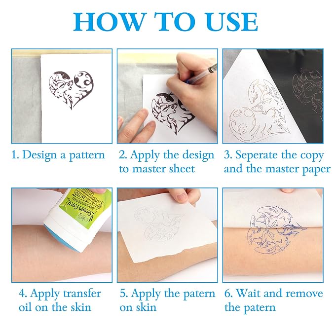 Yangna Tattoo Transfer Paper 100 Sheets Bulk A4 Thermal Stencil Paper - Image 4
