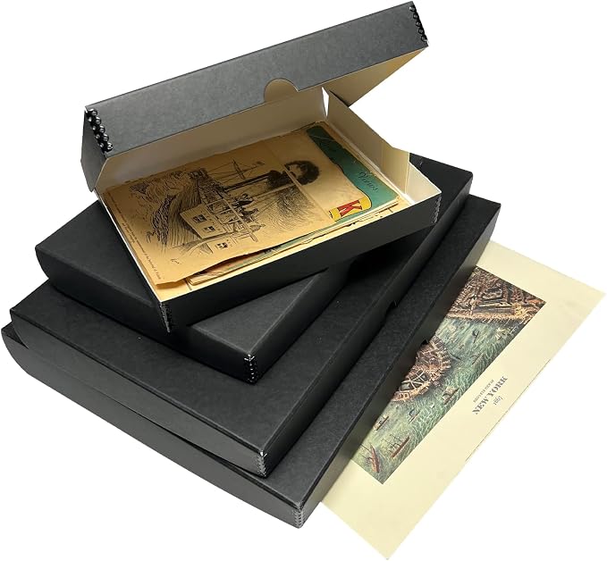 Lineco, Archival Folio Storage Box. Acid-Free, Metal Edge Boxboard, Clamshell - Image 6