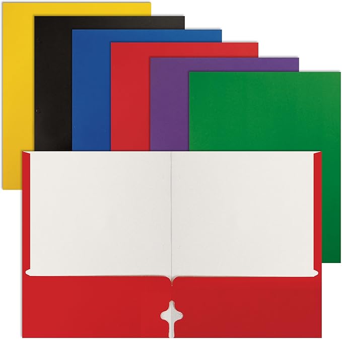 Better Office Products 2 Pocket Folders Bulk, Letter Size Paper Portfolios Case by BetterOfficeProducts