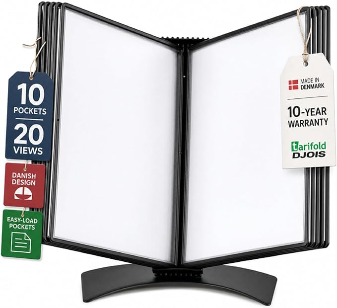 Tarifold Desktop Reference & Display System, 10 Double-Sided Pockets, 20 Sheet by TARIFOLD