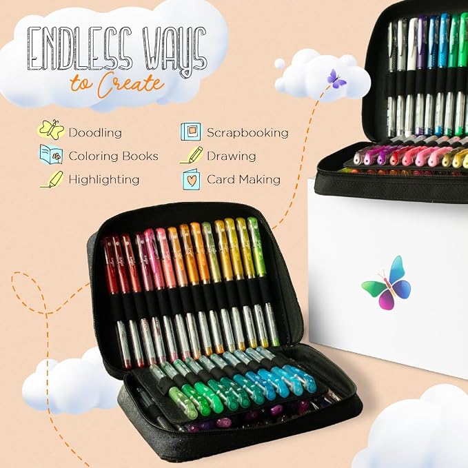 ColorIt Gel Pens for Adult Coloring – 96 Pack - Image 8