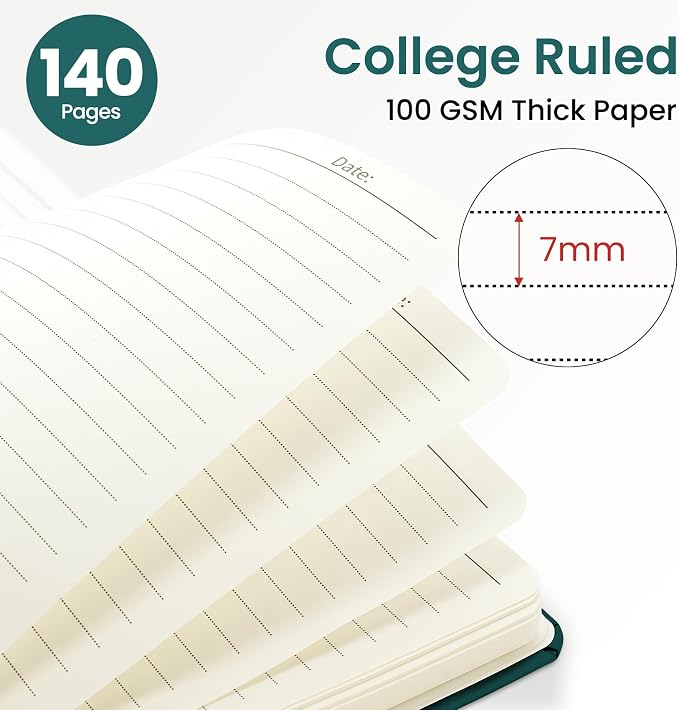 ZOTIA Lined Spiral Journal for Women, A5 Hardcover Cute Notebook for Work & - Image 2