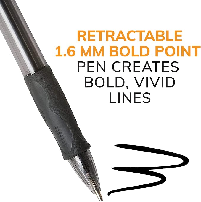 BIC Glide Bold Blue Ballpoint Pens, Bold Point, 36-Count Pack, Retractable - Image 5
