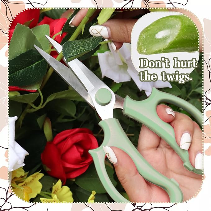 3Pcs Garden Flower Scissor, Floral Scissors Pruning Shears, Stainless Steel - Image 6