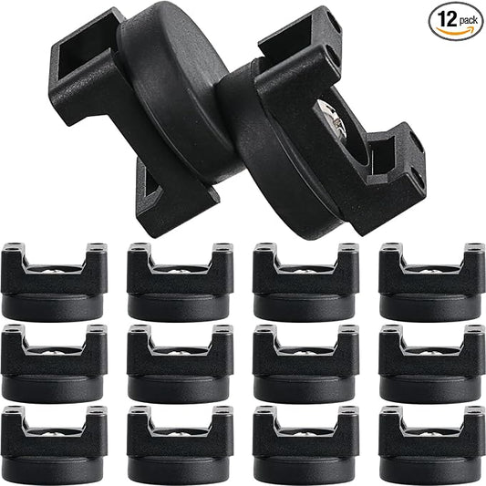Yookeer 12 Pcs Magnetic Zip Tie Mount Base Black Magnetic Cable Clips Wire by Yookeer