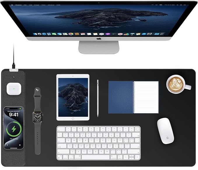 TopMade Mouse Pad with 15W Fast Wireless Charging, 31.5"x15.75" XXL Large by TopmadeProduct-Ordernow