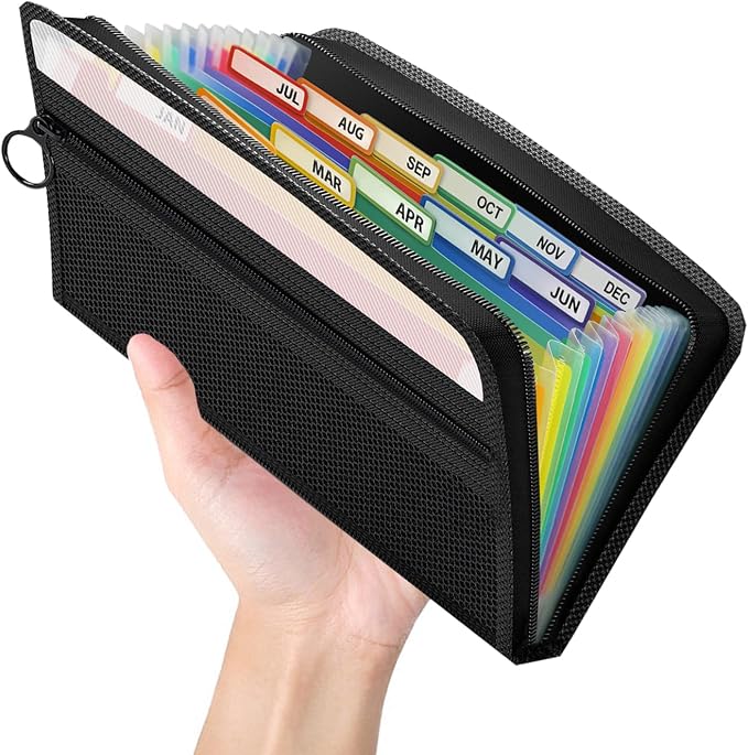 Ansook Coupon Receipt Organizer Holder, 13 Pockets Small Accordian File by Ansook