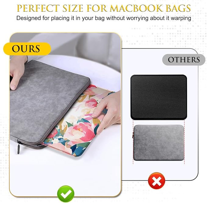 JIKIOU 3 Pack Mouse Pad with Stitched Edge, Portable Size-10.2x8.3in Peony | - Image 6
