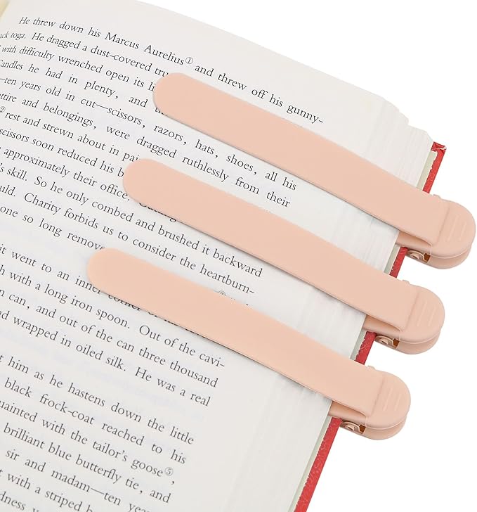 SMUK 3pcs Automatic Silicone Bookmark, Unique Bookmark Page Keeper by SMUK