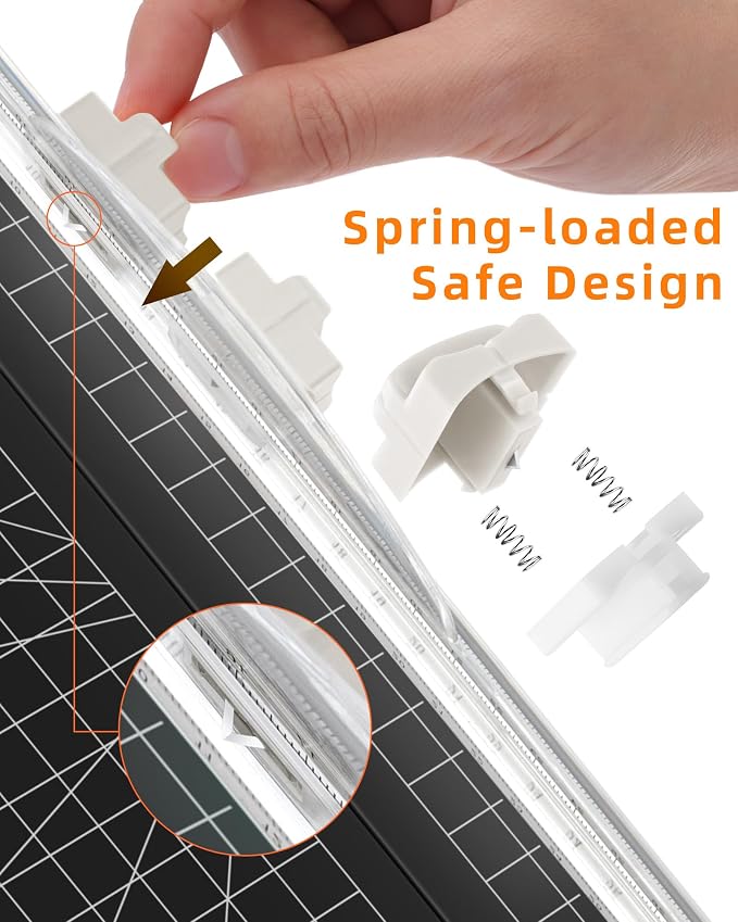 Firbon 2Pcs Refill Blades for A4 A5 Paper Cutter, Spring-Loaded Safeguard - Image 4