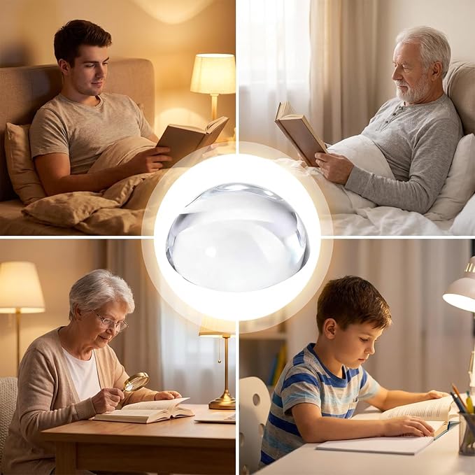 12 Pcs Crystal Dome Magnifying Paperweight, 6X Dome/Paperweight Magnifier Clear - Image 7