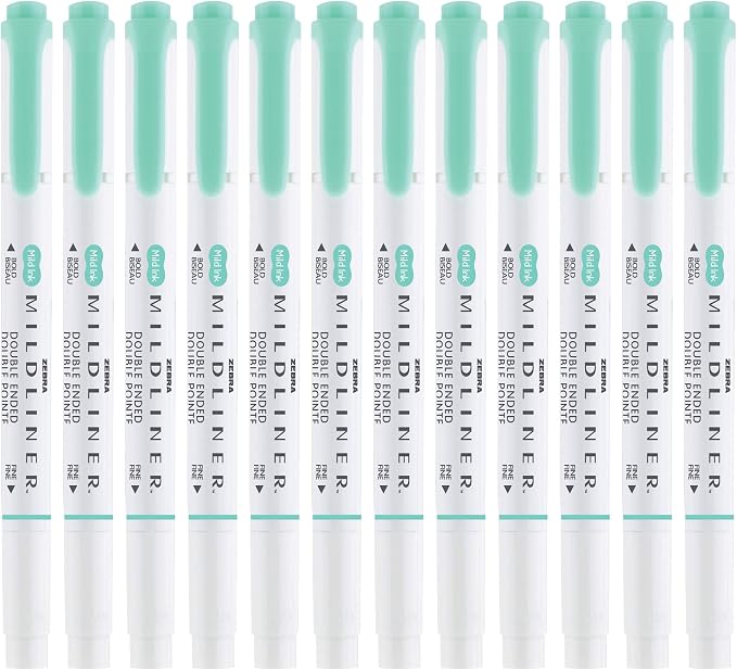 Zebra Pen Mildliner Dual-Tip Highlighters, Broad and Fine Tips, No Bleed - Image 3