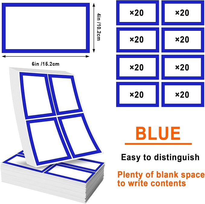 6 x 4 inch Large Moving Labels for Boxes, Blank Moving Boxes Labels Stickers - Image 2