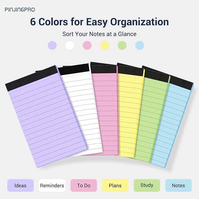 Colored Note Pads 12 Pack Small Notepad 3x5 Inch Mini Notepads Pocket Notepad - Image 3