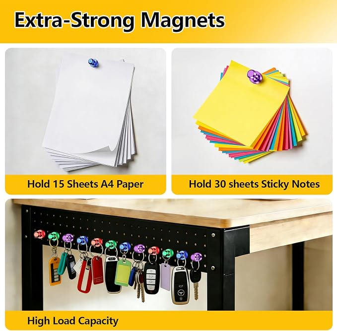 16 Pcs Fridge Magnets, Refrigerator Magnets, Small Strong Magnets, Magnetic - Image 3