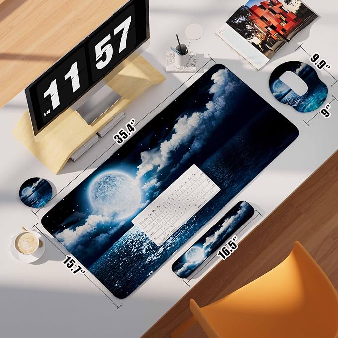 Desk Mat Set + Keyboard and Mouse Pad - Image 3