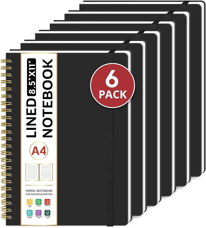Taja Spiral Lined Notebook, 8.5"x11" Notebooks by Taja