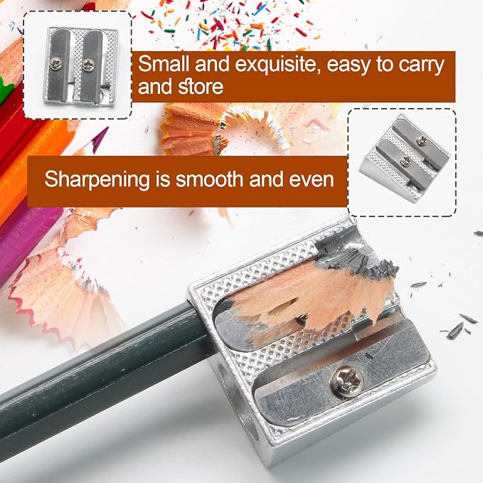 Bonsicoky 16 Pack Handheld Metal Pencil Sharpener - Image 4