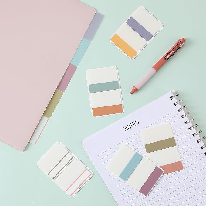Mr. Pen- Sticky Index Tabs, 500 Pcs, 21 Sets, Colorful Sticky Tabs for Notebooks, Page Markers, Page Tabs for Binders, Page Tabs Sticky Tabs for Books, Notebook Tabs, Book Sticky Tabs for Notebooks-DeskLoop Office