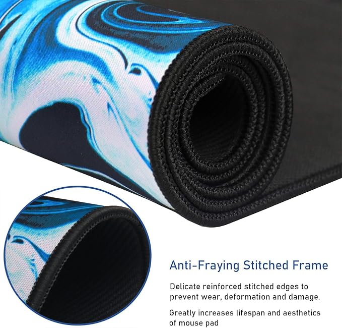 Gaming Mouse Pad with Stitched Edges, Durable Non-Slip Natural Rubber Base - Image 2
