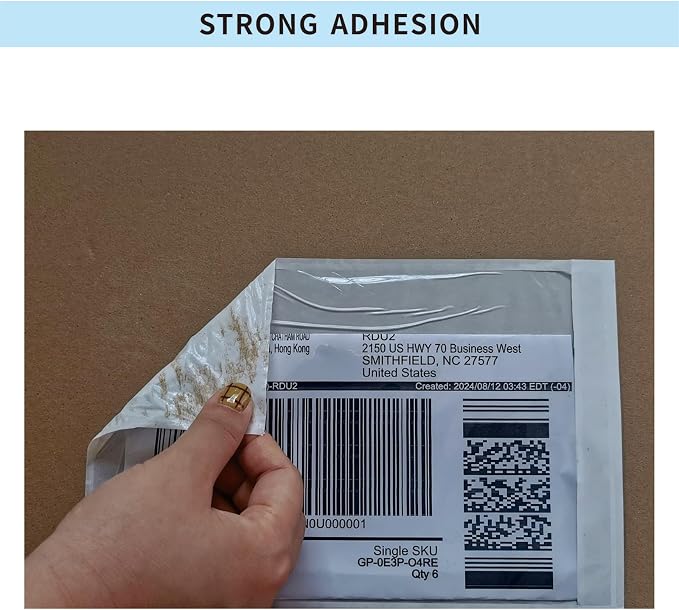 1000 Pcs 7'' x 10'' Clear Packing List Envelopes Adhesive Shipping Label Pouch - Image 7