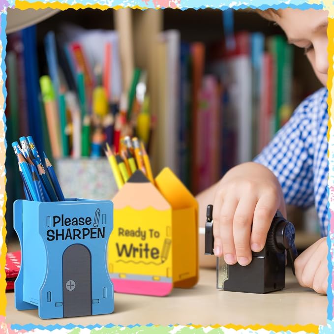 Sherr 2 Pcs Wood Pencil Holder Pencils and Sharpener Shaped Sharp and Dull Pen - Image 5