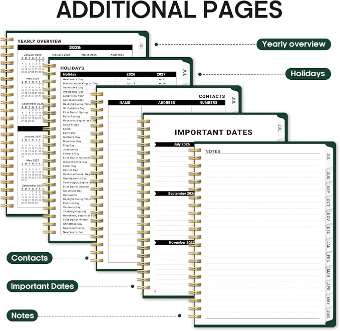 Planner 2026-2027, Weekly and Monthly Academic Year Planner Calendar, July 2026 - Image 5