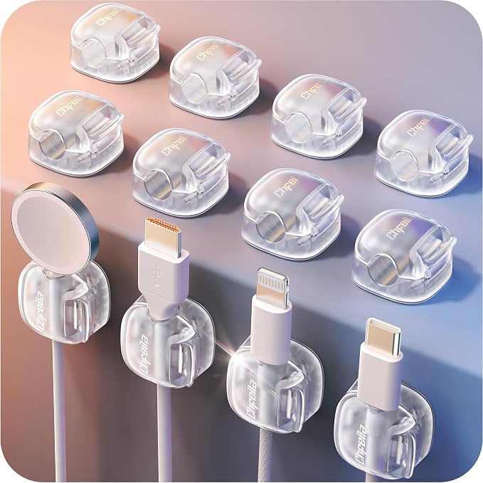 Cable Clips, Transparent Clear by Chfeila
