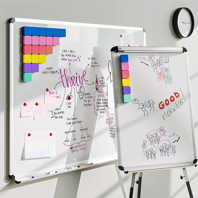MaxGear Dry Erase Erasers, 48 Pack Magnetic Whiteboard Erasers, 6 Colors | Mini - Image 8