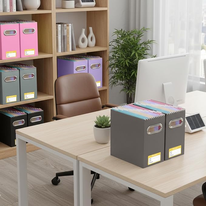 BALEINE File Organizer Box, Cardboard File Folder Organizer - Image 2