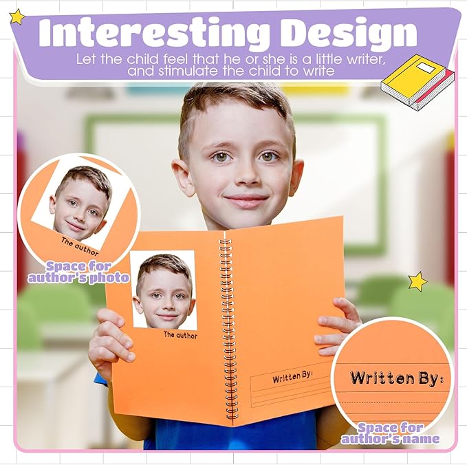 Henoyso 20 Pcs 100/50 Sheets Primary Composition Notebook K-2 Bulk Spiral Primary Journal Drawing Handwriting Practice for Kids Kindergarten 1st 2nd Back to School Supplies (Pastel Color,50 Sheets)-DeskLoop Office