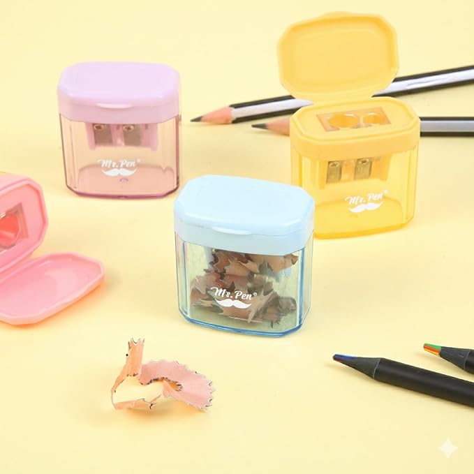 Mr. Pen- Manual Pencil Sharpener, 4 Pack, Dual Holes | Compatible - Image 7