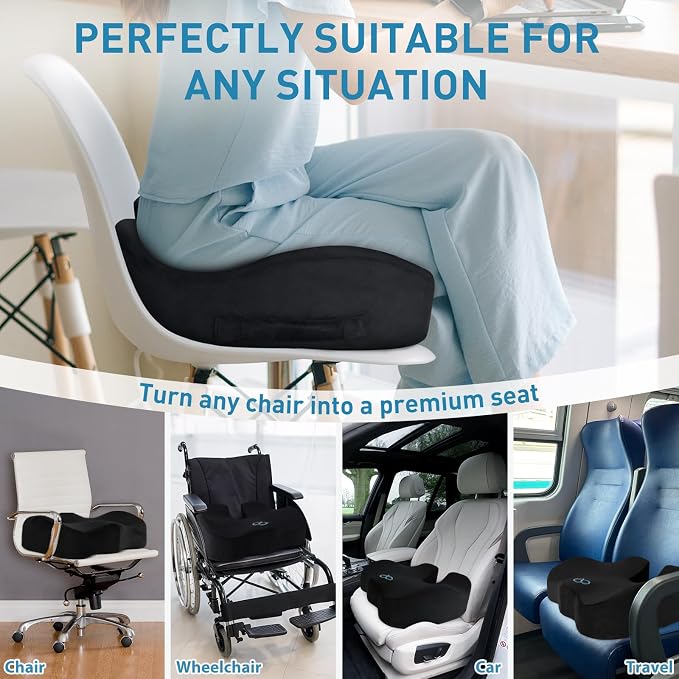 BlissTrends Seat Cushion, 5.2in Thick Memory Foam Cushions - Image 6