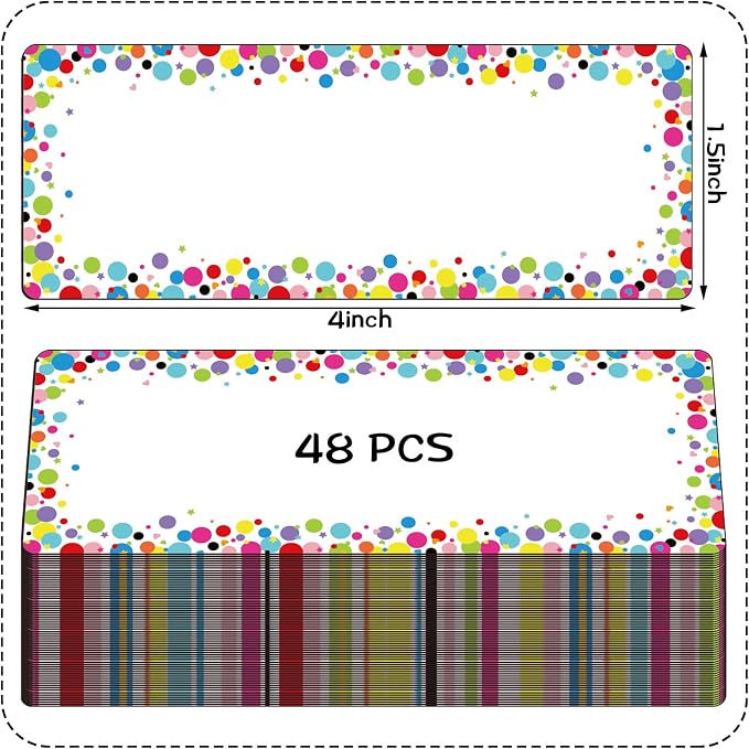 Eaasty 48 Pcs Dry Erase Magnetic Labels Reusable Magnetic Name Tag - Image 4
