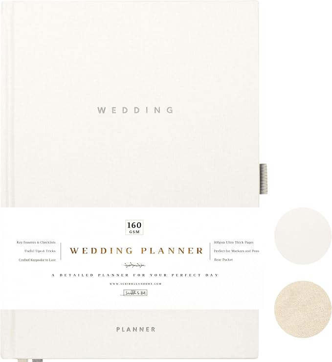 Award Winning Scribble & Dot® Wedding Planner Book and Organizer by ScribbleDot