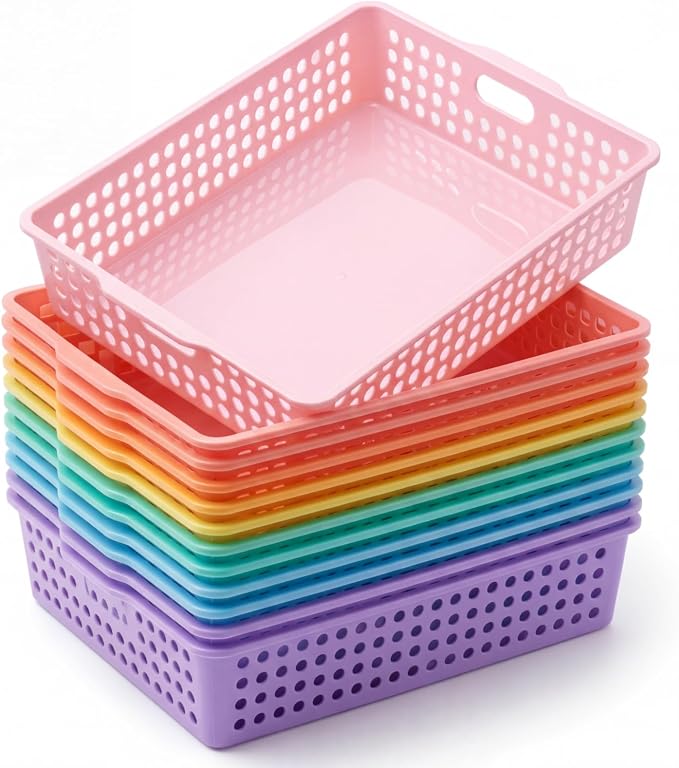 Geetery 12 Pack Classroom Storage Baskets by Geetery