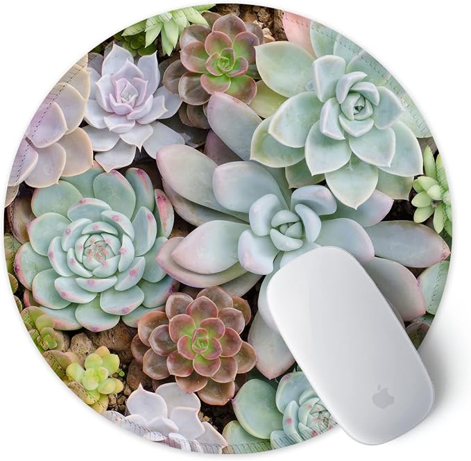 ITNRSIIET Round Mouse Pad with Stitched Edge Premium-Textured Waterproof - Image 2