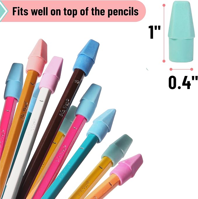 Mr. Pen- Pencil Erasers Toppers, 1000 Pack, Latex Free, No Smudge | Mr Pen - Image 3