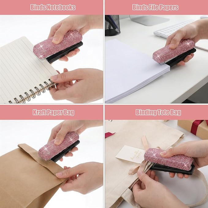 2 Pack Bling Crystal Stapler Sparkly Diamond Stapler - Image 5
