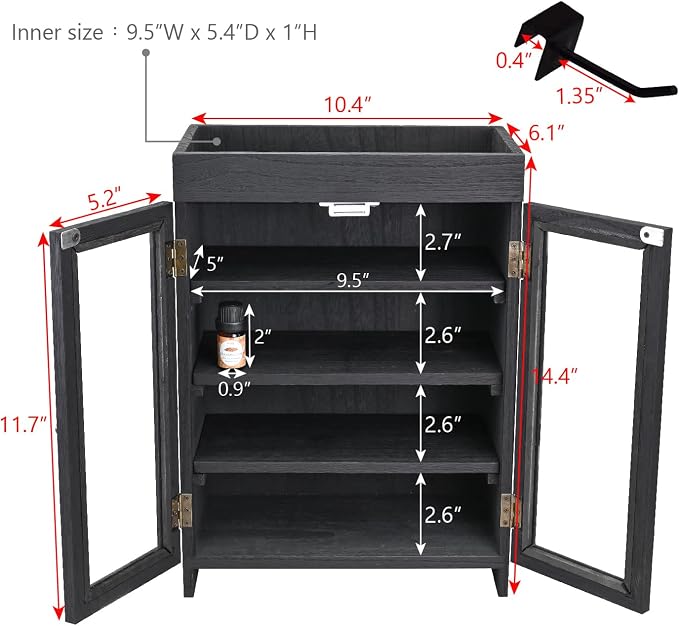 Ikee Design Small Wooden Countertop Storage Cabinet - Image 3